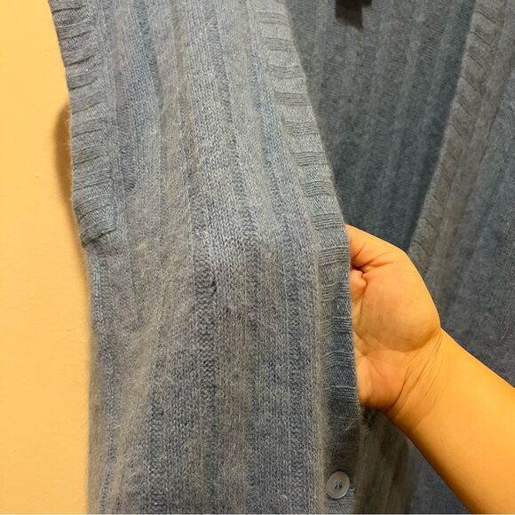 Vintage Angora & Lambswool Sleeveless Cardigan / Vest Size M - Picture 5 of 5
